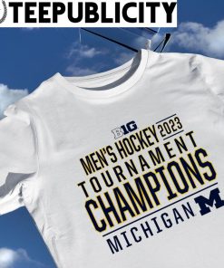 Michigan Wolverines 2023 Big Ten Men's Ice Hockey Conference Tournament Champions logo shirt