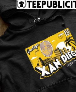 San Diego Padres Xander Bogaerts greetings from Xan Diego signature shirt -  Limotees