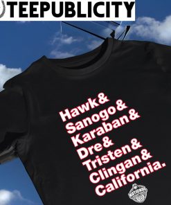 Connecticut Huskies Hawk and Sanogo and Karaban and Dre and Tristen and Clingan and California National Champions shirt