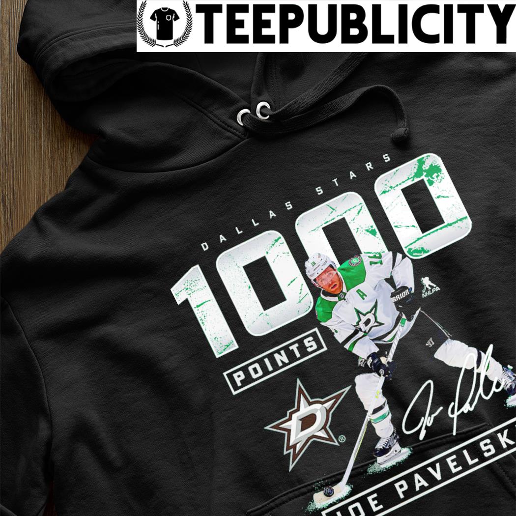 Joe Pavelski Dallas Stars 1000 points signature 2023 shirt, hoodie, sweater,  long sleeve and tank top