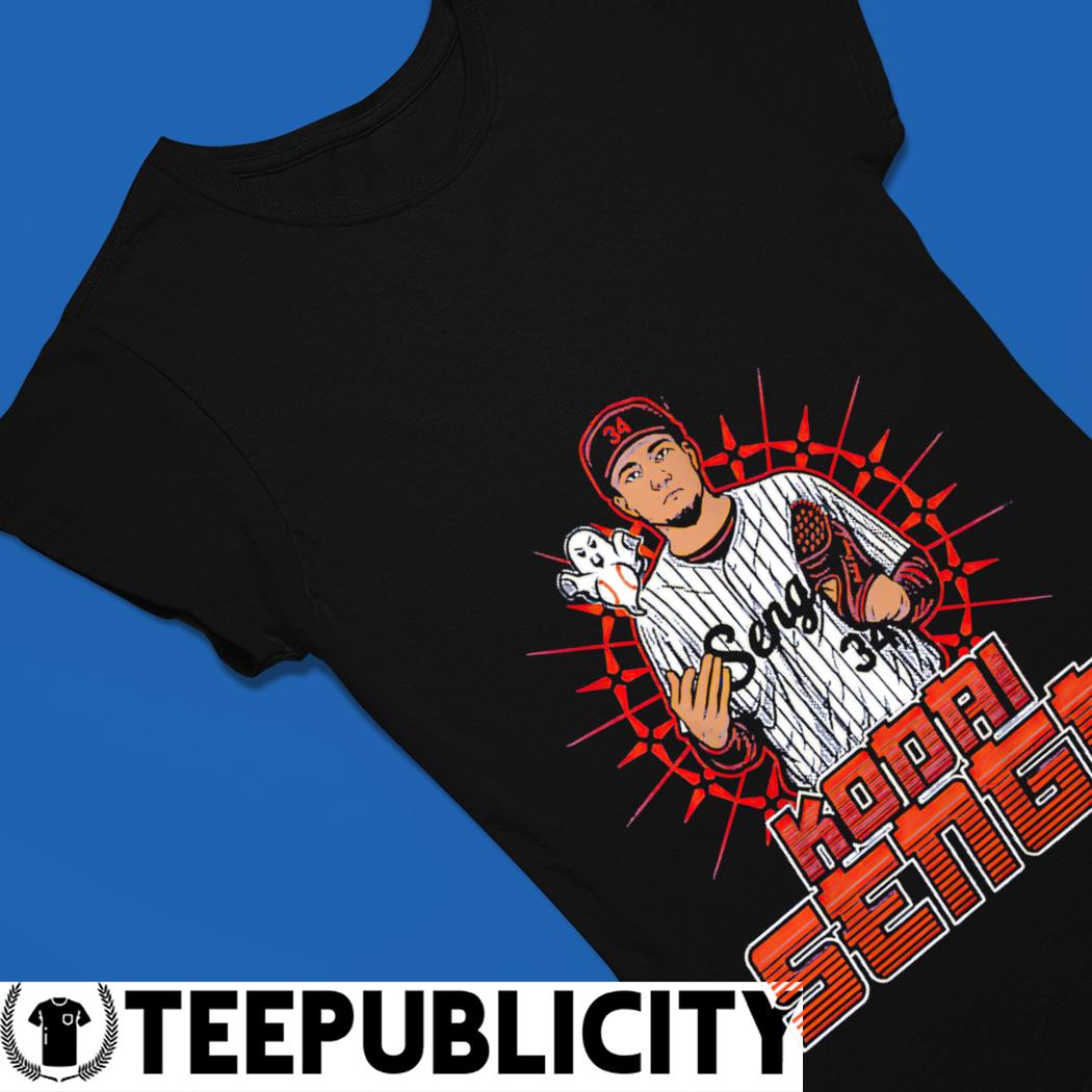 Kodai Senga #34 New York Mets Name & Number Black T-Shirt S-3XL Gift Fan