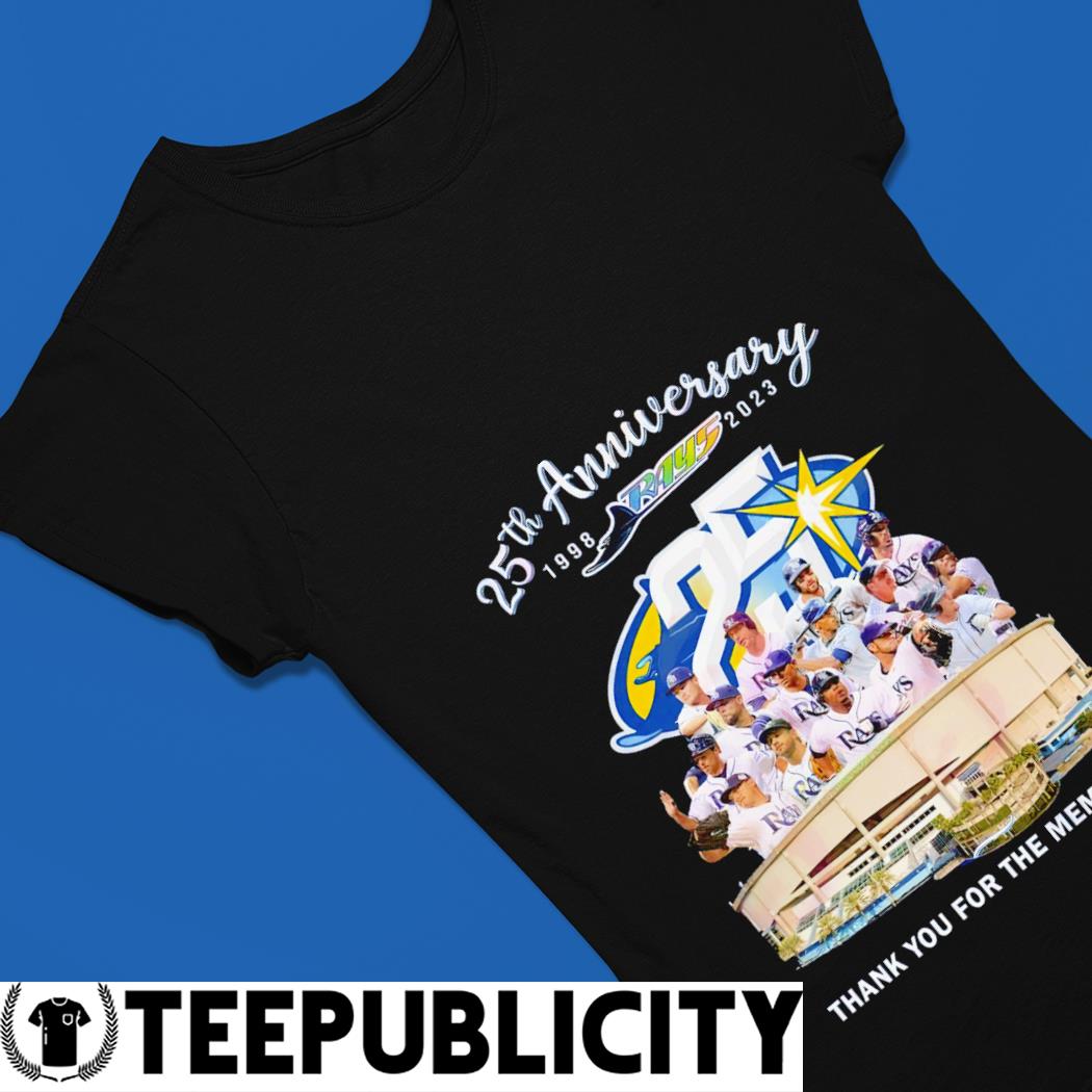 Tampa Bay Devil Rays 25th Anniversary 1998 2023 Thank You For The Memories  Signatures T-shirt