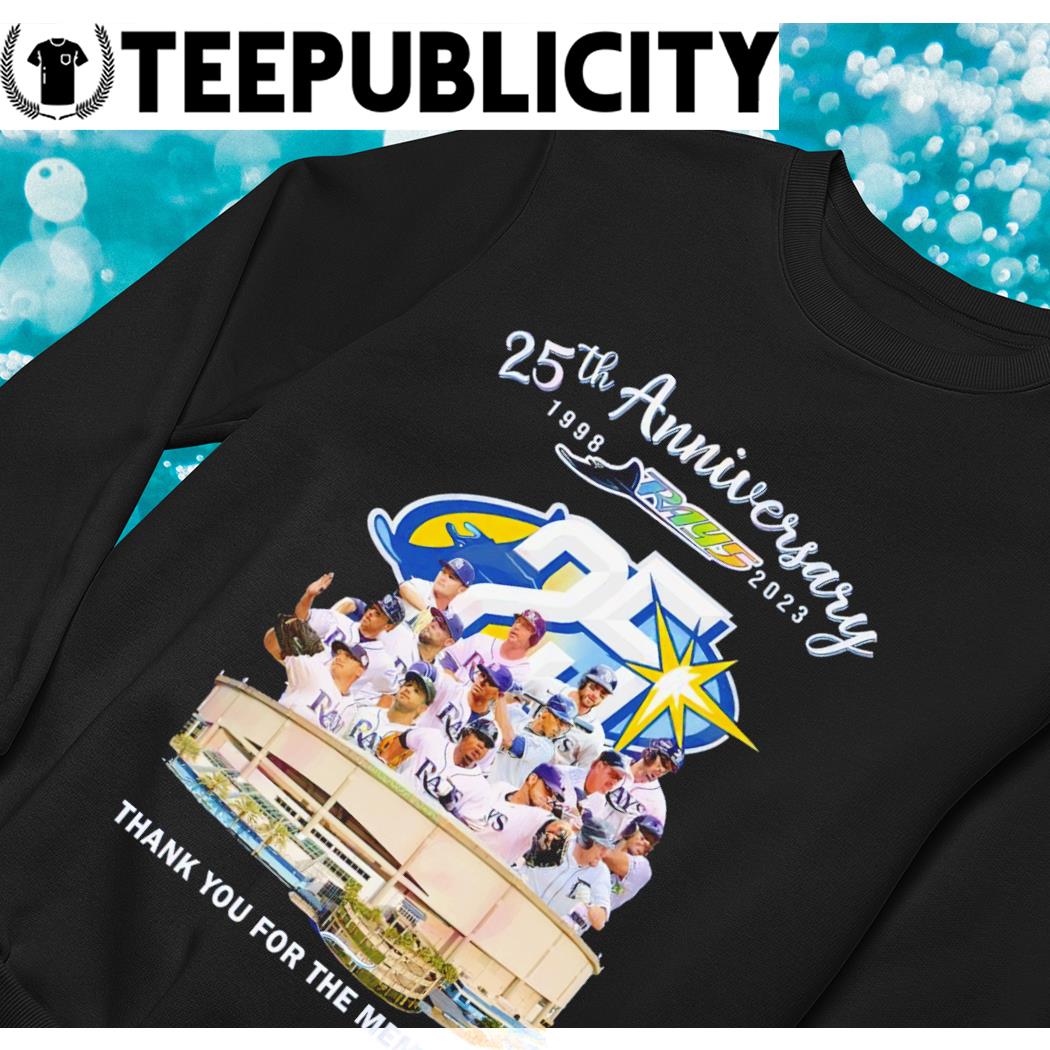 Tampa Bay Devil Rays 25th Anniversary 1998-2023 Thank You For The Memories  Signatures Shirt, hoodie, sweater, long sleeve and tank top