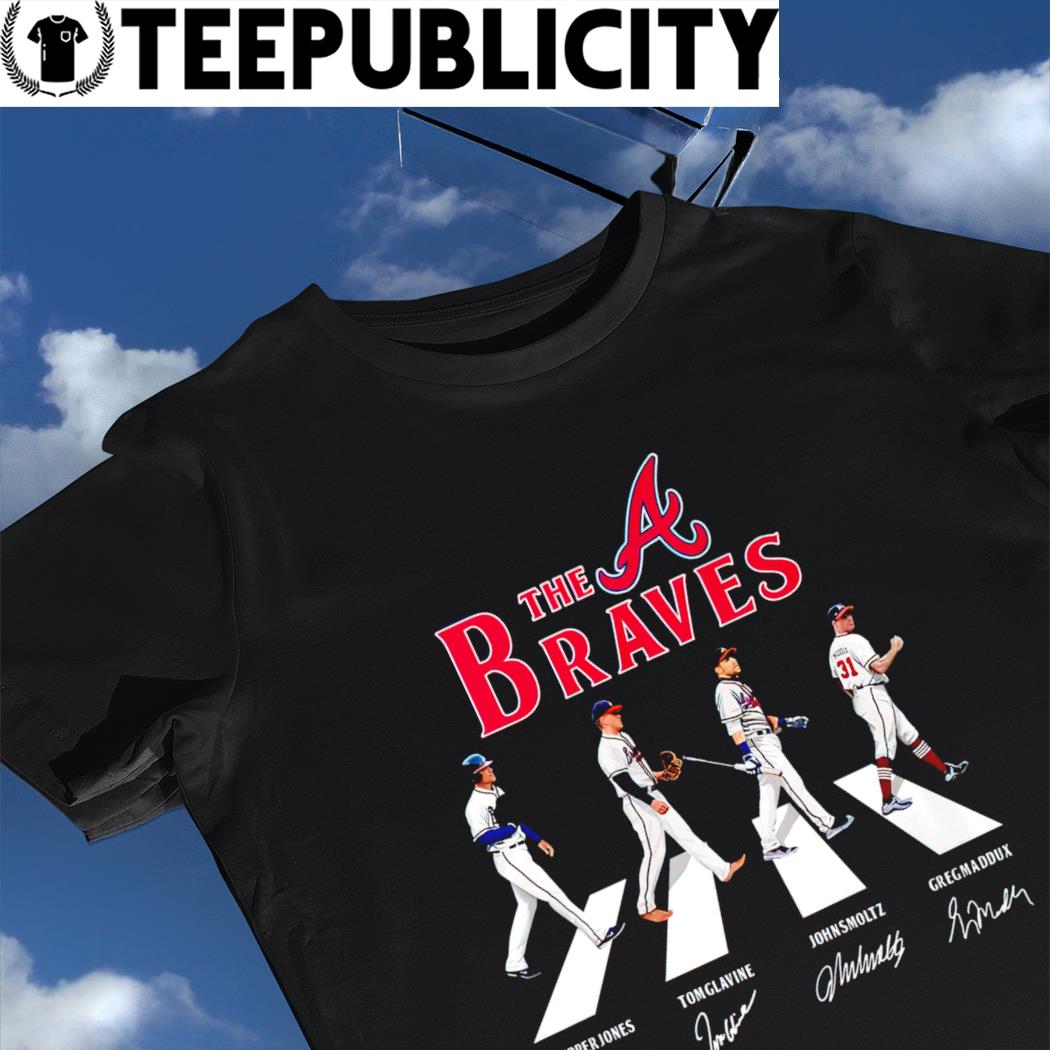 The Atlanta Braves Abbey Road Chipper jones Tom Glavine John smoltz  signatures 2023 shirt, hoodie, sweater, long sleeve and tank top