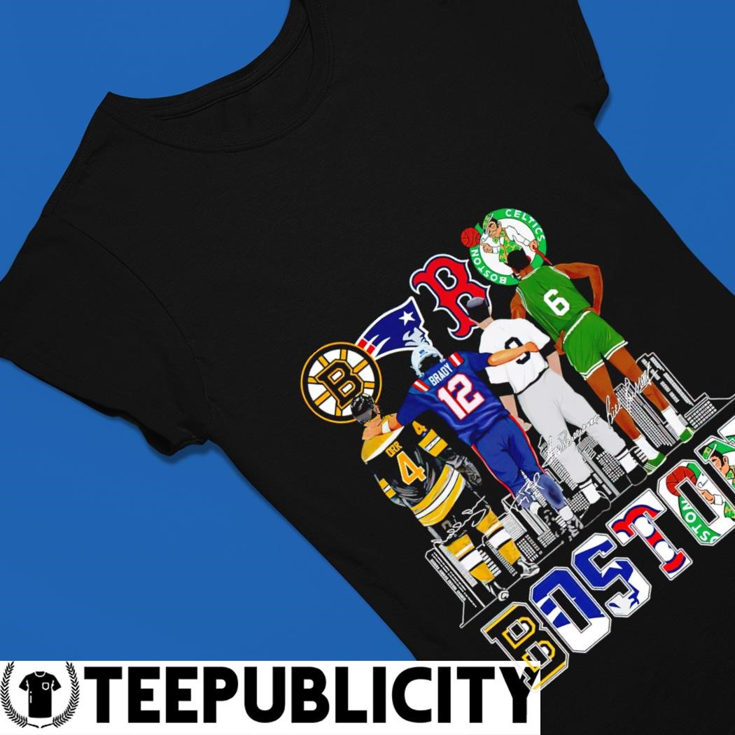 Boston Bruins Bobby Orr New England Patriots Tom Brady Boston Red Sox Ted  Williams Boston Celtics Bill Russell The Legends of Boston City signature  shirt, hoodie, sweater, long sleeve and tank top