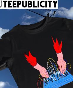 Burning Hand analog synth art shirt