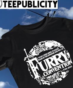 I wish I were home playing tears of the Kingdom and not at Furry Convention FWA 2023 logo shirt