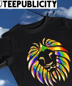 Lion Metallic Effect LGBT logo shirt