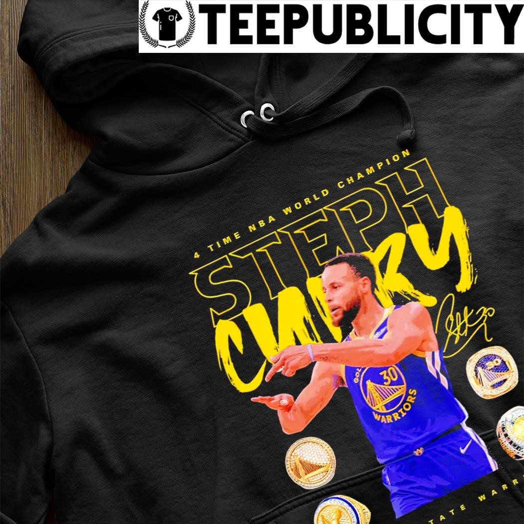 Original Steph Curry Golden State Warriors 4 Time Nba World Champion 4 Rings  Signature T-shirt,Sweater, Hoodie, And Long Sleeved, Ladies, Tank Top