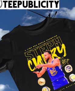 Steph Curry Golden State Warriors 4 Time NBA World Champion 4 Rings signature shirt