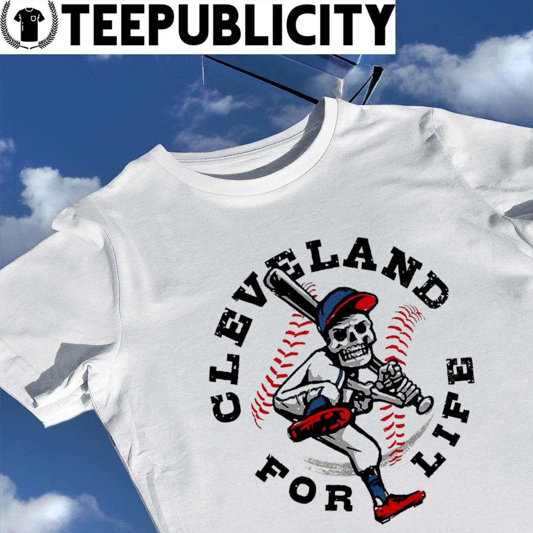 Cleveland Guardians skeleton baseball for life logo shirt - Limotees