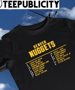 Denver Nuggets 2023 NBA Finals Roster Players shirt