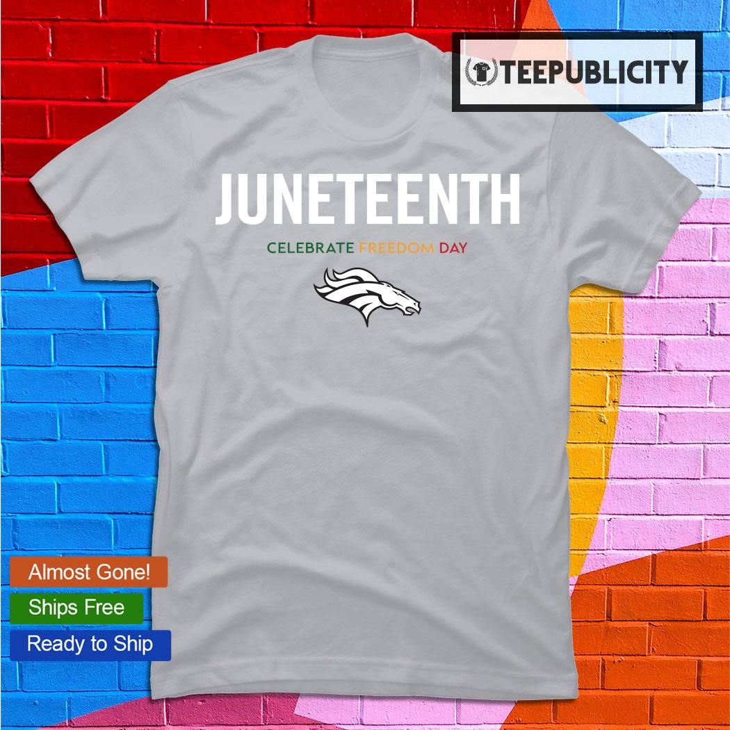 Juneteenth Celebrate Freedom Day Denver Broncos logo T-shirt