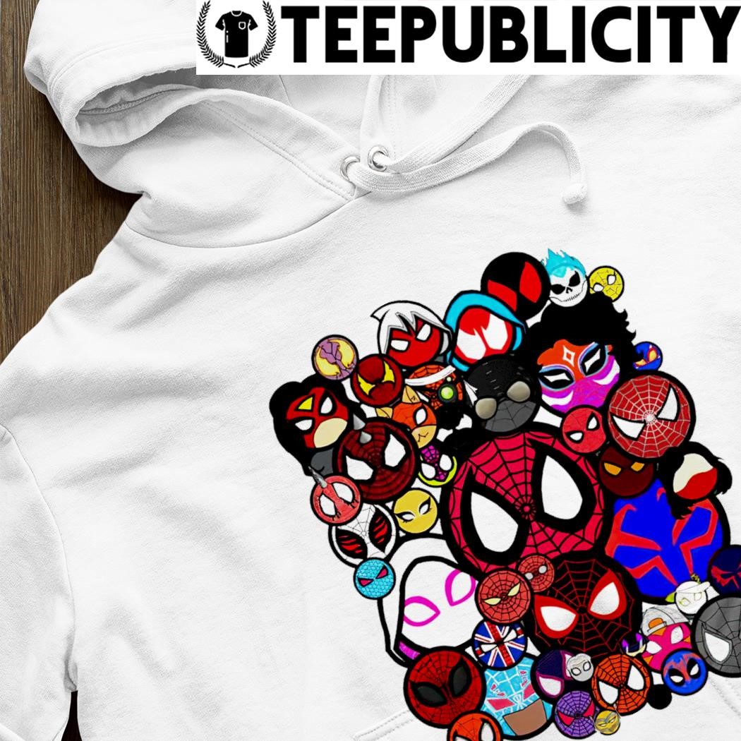 The Spiders top logo hoodie, and long of sweater, the sleeve Spider-Verse shirt, Spider-Mania tank