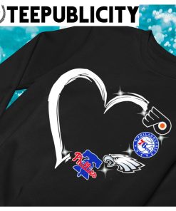 Philadelphia Eagles Philadelphia 76ers Philadelphia Phillies Philadelphia  Flyers Heart T-Shirt For Women - Personalized Gifts: Family, Sports,  Occasions, Trending