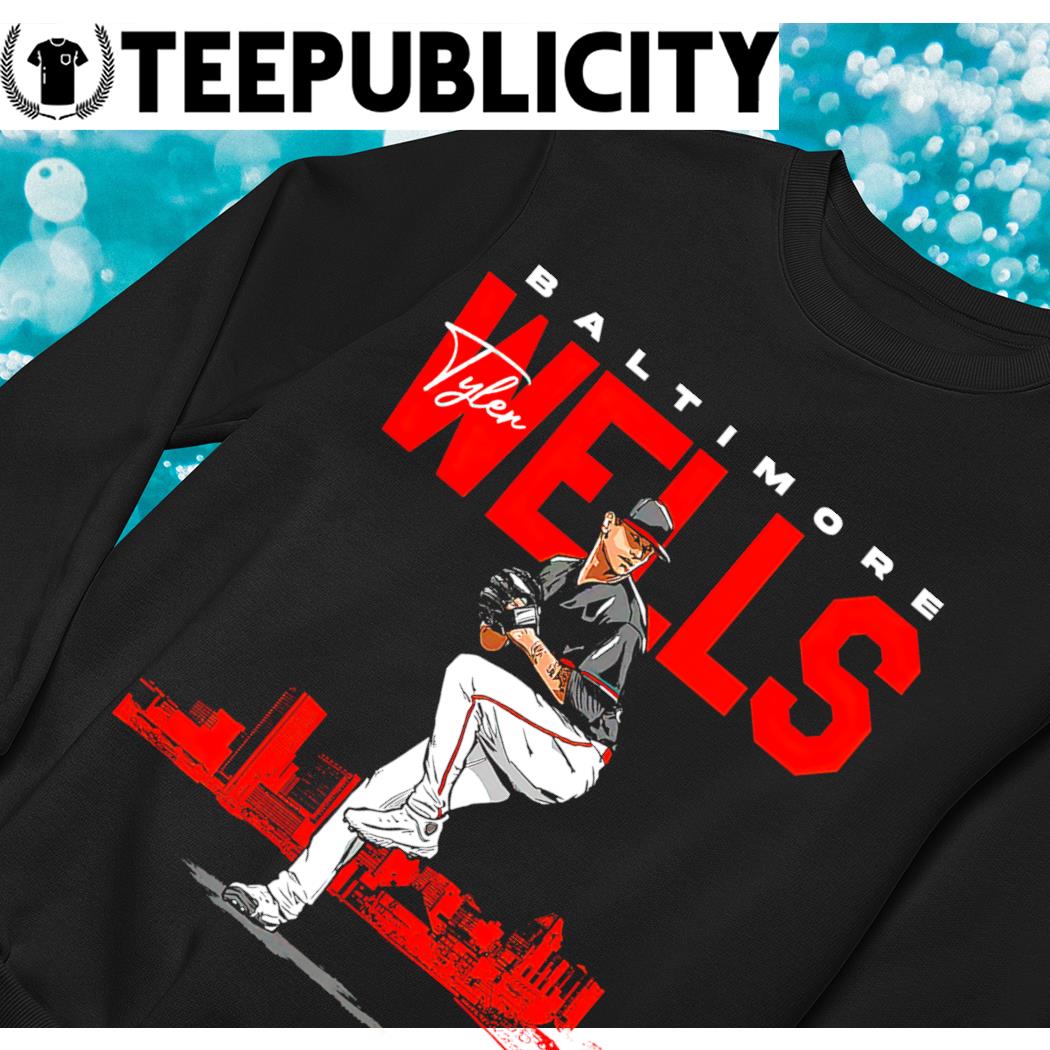 Tyler Wells Baltimore Orioles city skyline signature 2023 shirt