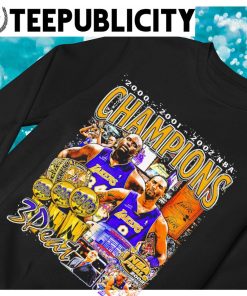 Vintage NBA (Lee) - Los Angeles Lakers Champions 3 In A Row T-Shirt 2002  Large – Vintage Club Clothing