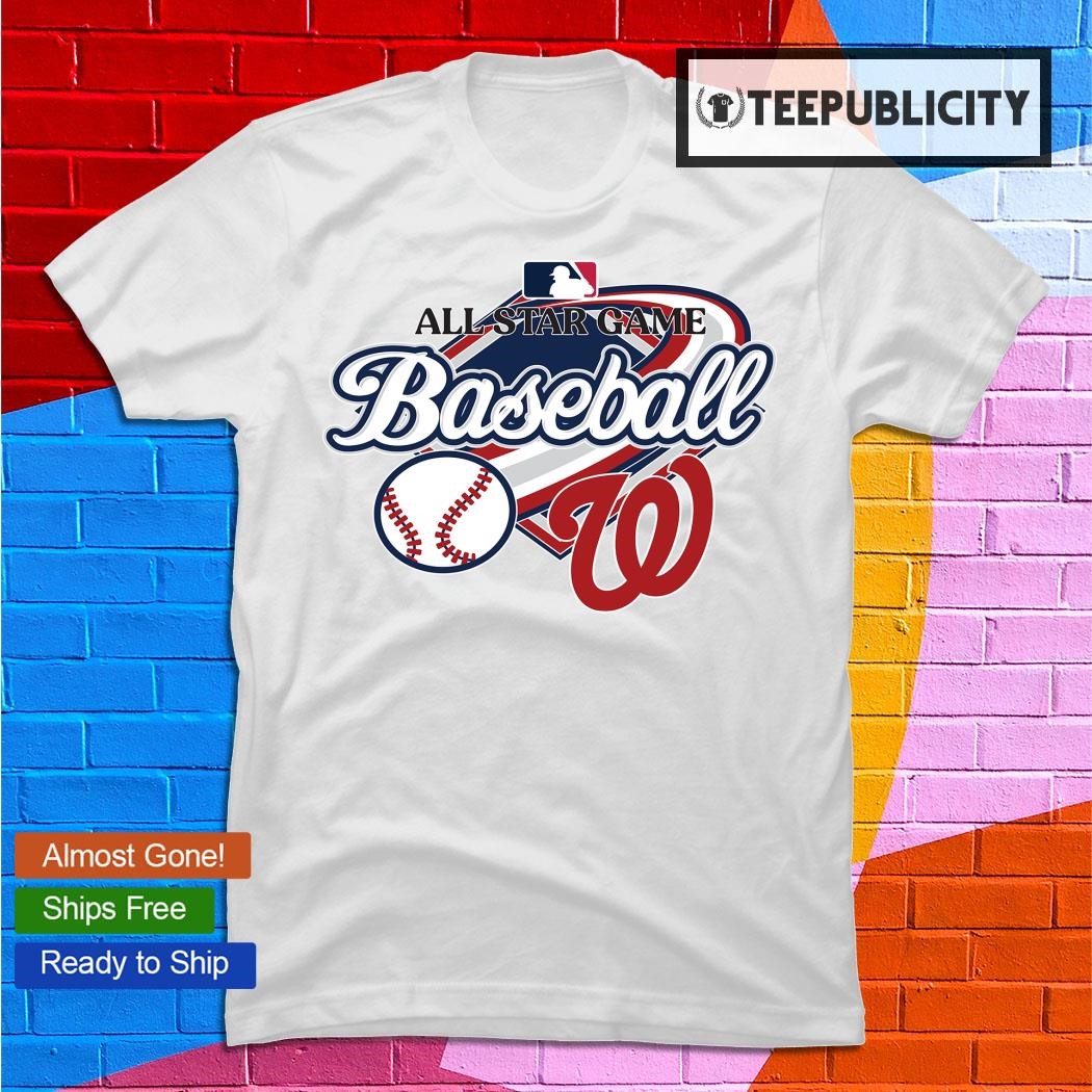 All Star Game Baseball Washington Nationals logo T shirt - Limotees