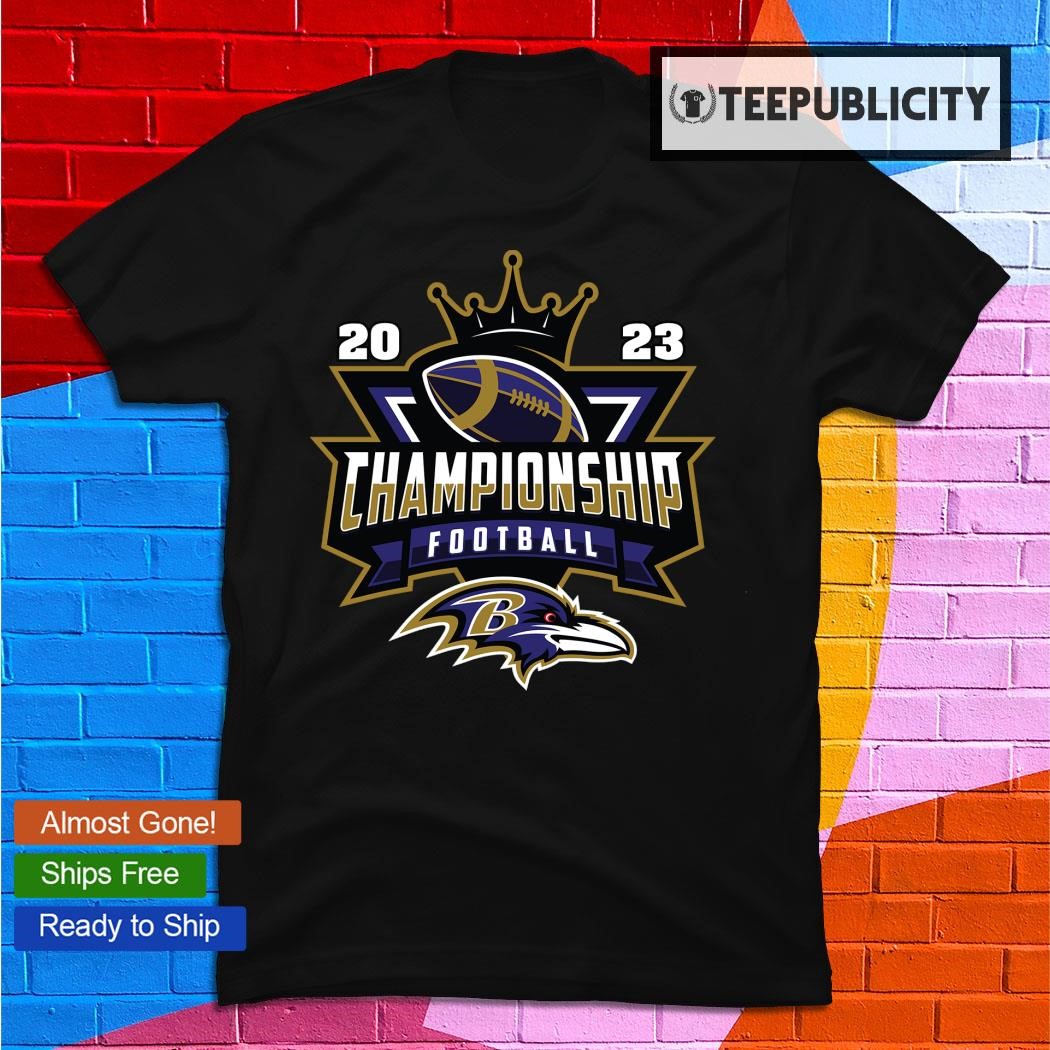 Baltimore Ravens 2023 Championship Football NFL logo T-shirt