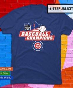 Chicago Cubs Shirt Mens Large Blue World Series Champions Short Sleeve Tee  NEW