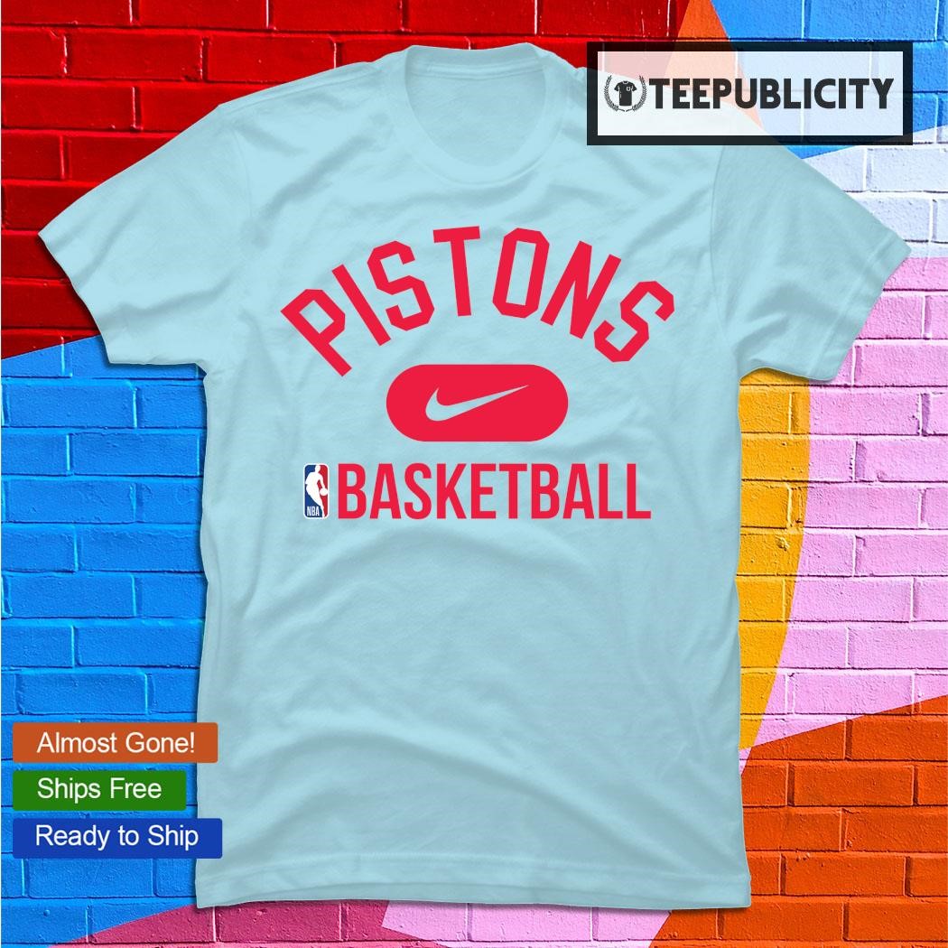 Nike Men's Detroit Pistons Blue Logo Hoodie, Large