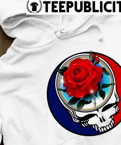 2023 Official Grateful Dead Skeleton Rose Shirt