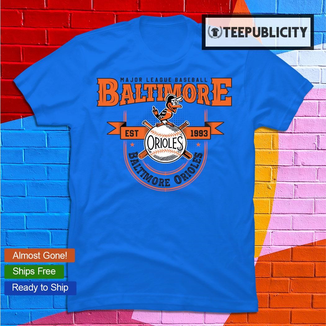Baltimore Orioles Vintage Style T-shirt black Logo Men and 