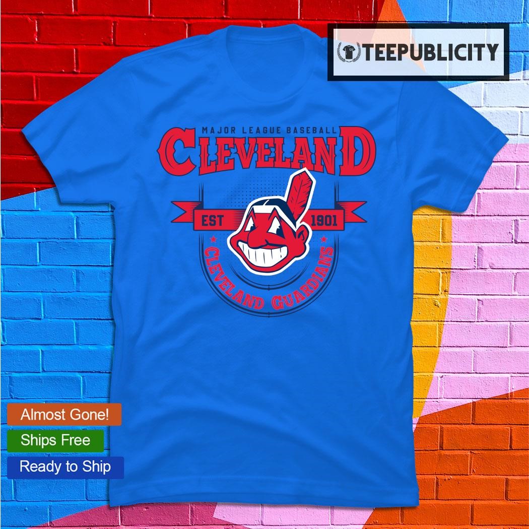 Major League Baseball Cleveland Guardians retro logo T-shirt