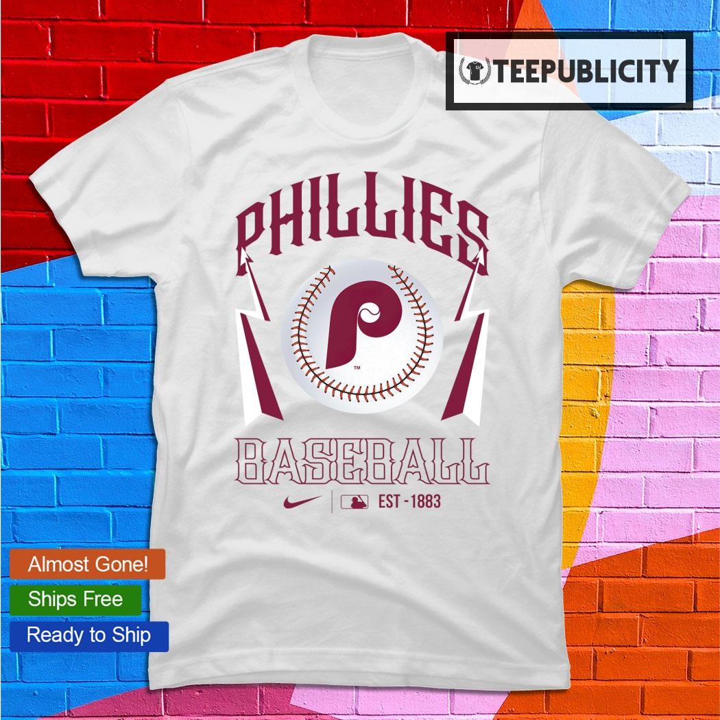 Philadelphia Retro Baseball T Shirt Phillies Maroon Shirt 