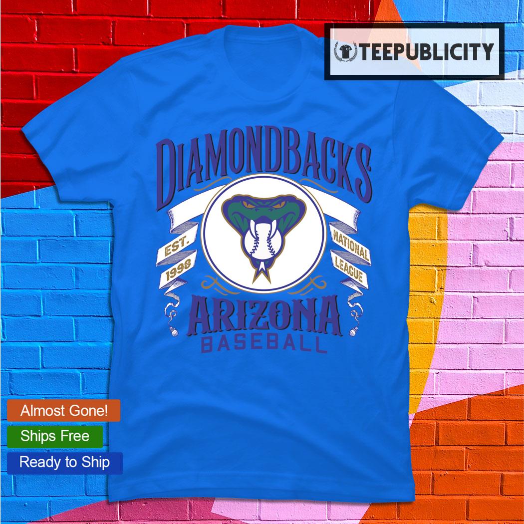 Rare AZ Dbacks Arizona Diamondbacks Retro Logo Purple Keya T-Shirt Size  Men's XL