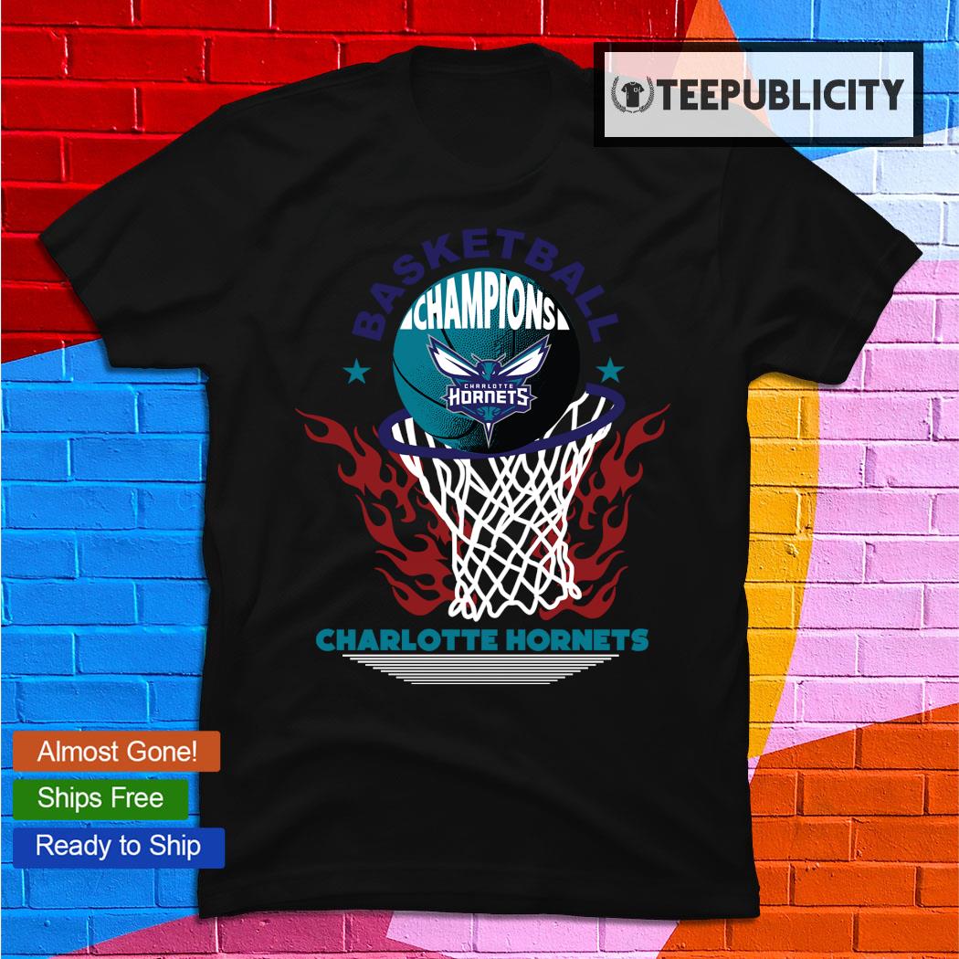 Charlotte Hornets basketball Champions fire logo shirt, hoodie, sweater,  long sleeve and tank top