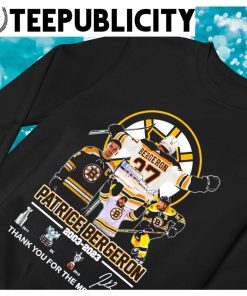 Patrice Bergeron 2003 2023 Boston Bruins thank you for the memories shirt,  hoodie, sweater and long sleeve