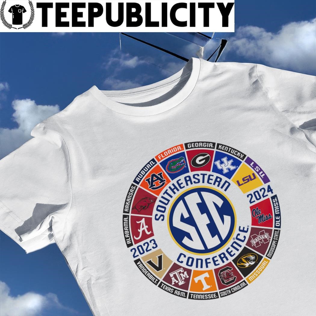 2023 2024 SEC Southeastern Conference Football All team logo shirt
