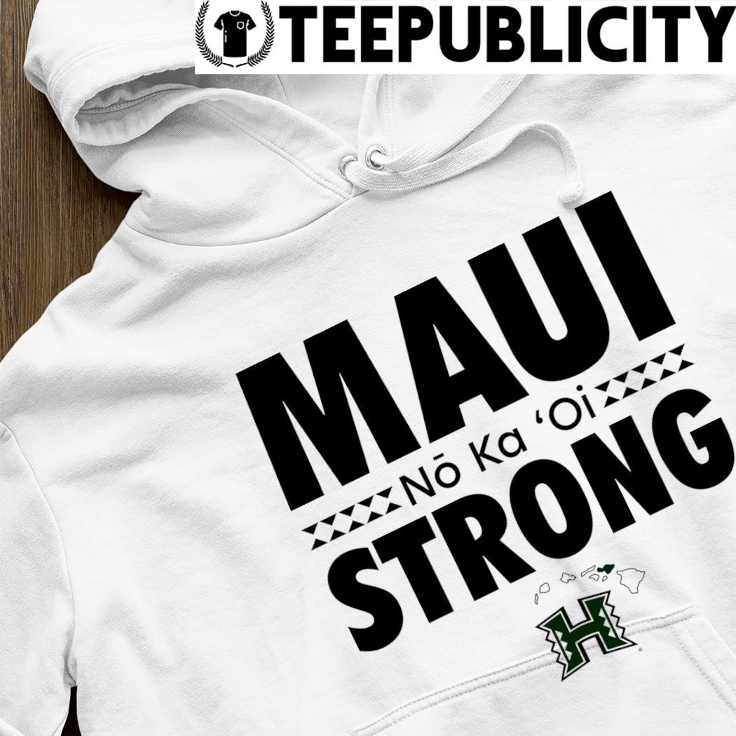 Men's Blue 84 White Hawaii Rainbow Warriors Maui Strong T-Shirt