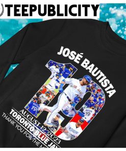 Jose Bautista 19 August 12 2023 Toronto Blue Jays Thank You For The  Memories Signatures Shirt, hoodie, longsleeve, sweatshirt, v-neck tee