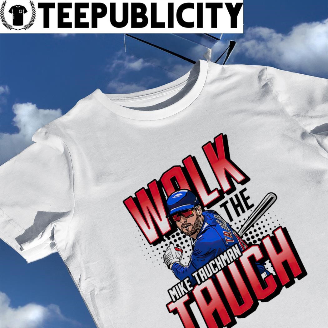 Mike Tauchman walk the tauch Chicago Cubs shirt