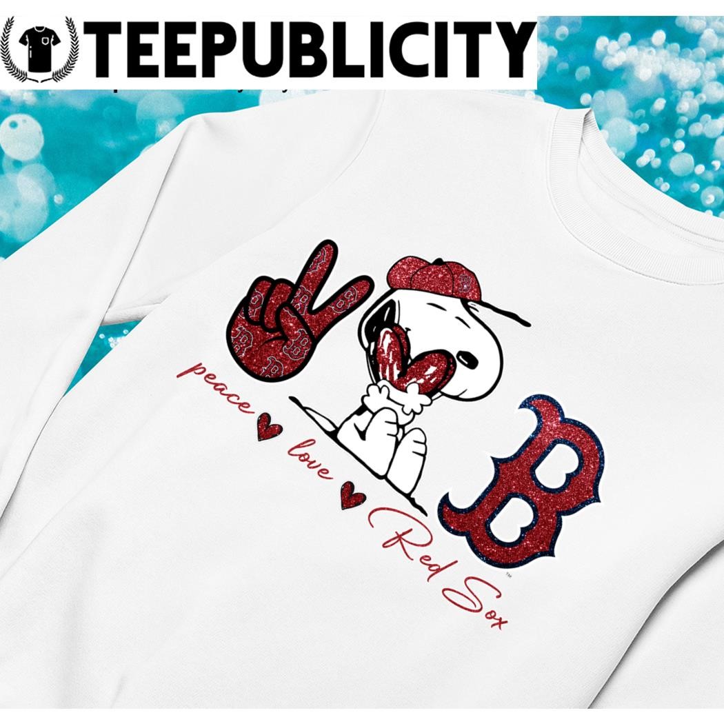 Snoopy Boston Red Sox Peace Love Red Sox Shirt, hoodie, longsleeve,  sweatshirt, v-neck tee