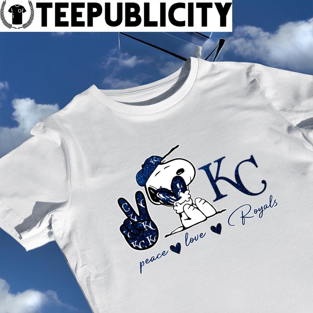 Snoopy peace love Kansas City Royals shirt - Kingteeshop