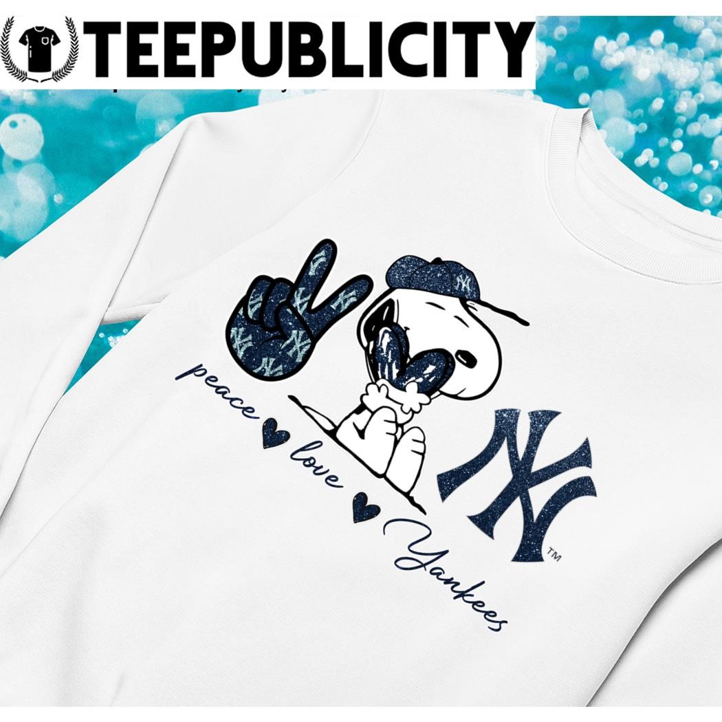 Snoopy New York Yankees Peace Love Yankees shirt, hoodie, sweater, long  sleeve and tank top