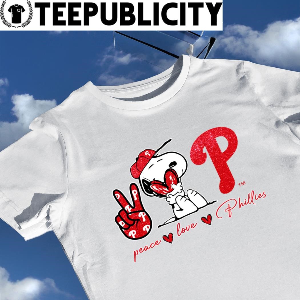 Snoopy Peace Love Philadelphia Phillies Shirt - High-Quality