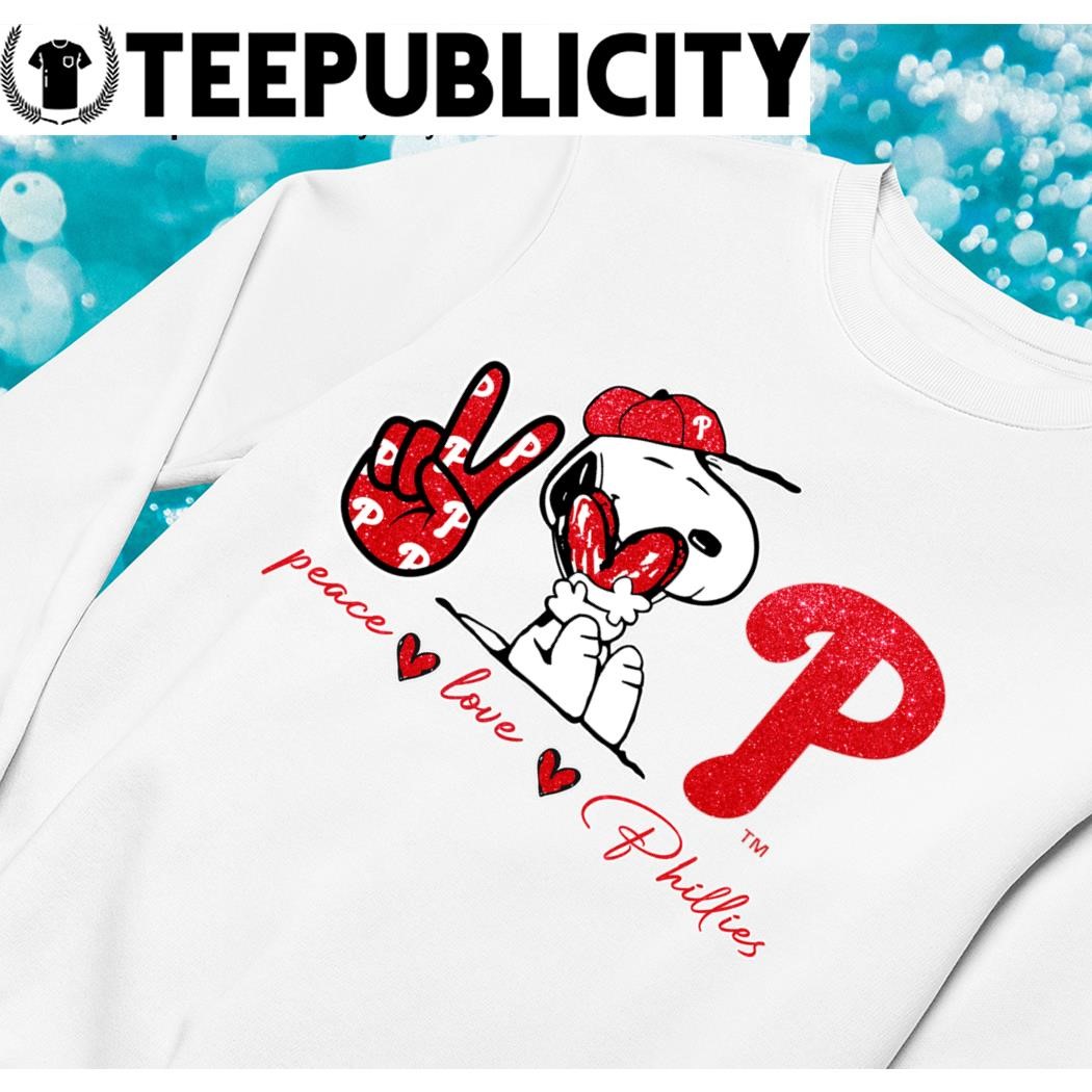 Snoopy Peace Love Philadelphia Phillies Shirt, Tshirt, Hoodie, Sweatshirt,  Long Sleeve, Youth, funny shirts, gift shirts, Graphic Tee » Cool Gifts for  You - Mfamilygift