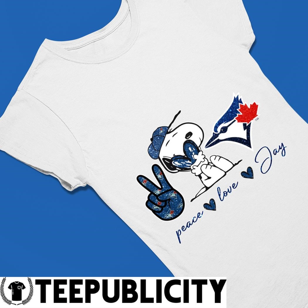 Peace Love Snoopy Toronto Blue Jays Shirt, hoodie, sweater, long sleeve and  tank top