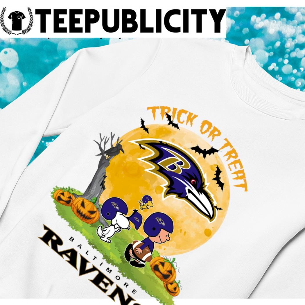 Snoopy Trick Or Treat Halloween Baltimore Ravens 2023 T-shirt