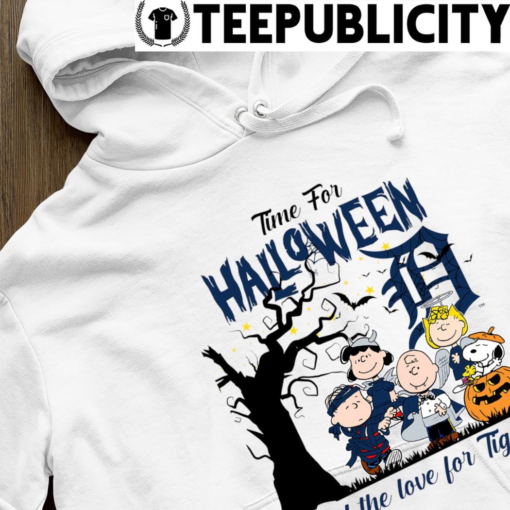 Peanuts time for halloween and the love for Detroit Tigers shirt