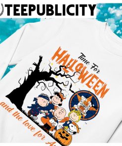 Time For Halloween And The Love For Houston Astros X Peanuts cartoon T-shirt,  hoodie, sweater, long sleeve and tank top