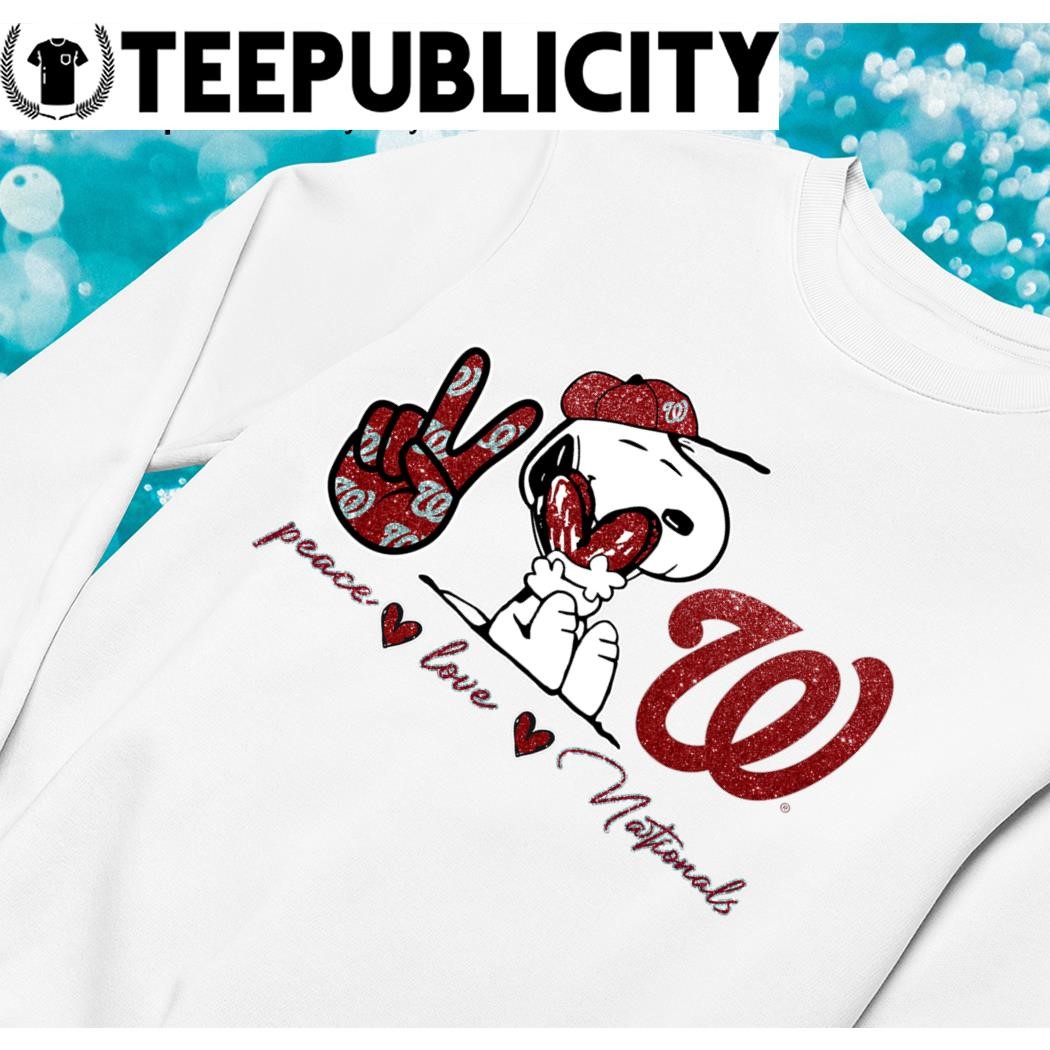 Washington Nationals Peace Love Nationals Snoopy shirt, hoodie, sweater,  long sleeve and tank top