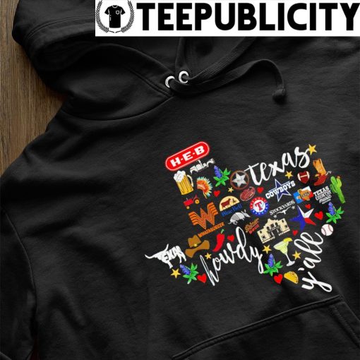 HEB Texas Howdy Y'all heart s hoodie