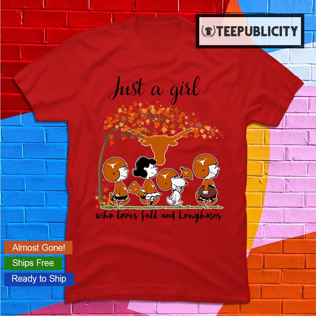 The Peanuts Just A Girl Who Loves Fall Texas Rangers Shirt - Shibtee  Clothing