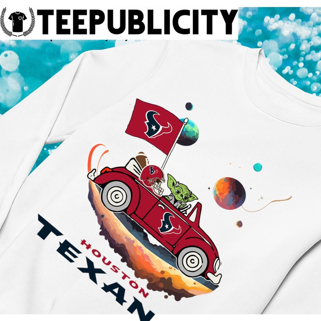 Baby Yoda Driving Car Houston Texans T-shirt, hoodie, sweater, long sleeve  and tank top