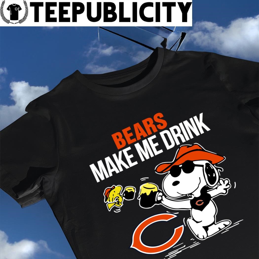 Chicago Bears Snoopy make me drink cartoon T-shirt, hoodie, sweater, long  sleeve and tank top
